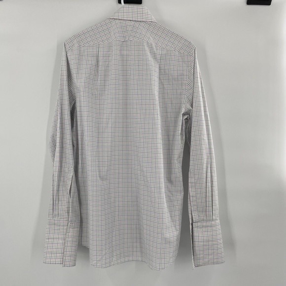 CHARLES TYRWHITT LONDON Non Iron Slim Fit Multicolored Check Long Sleeve 15/33" - Picture 3 of 4